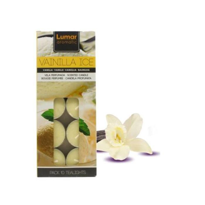 Lumar aromatic pack de 10 bougies chauffe // plat parfum vanille
