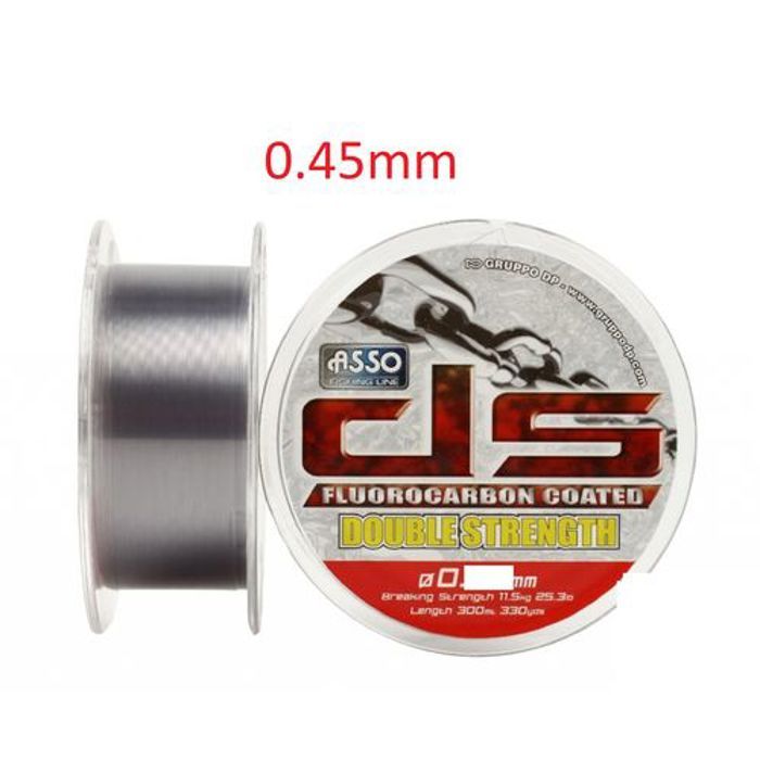 Fil de pêche - ASSO - DOUBLE STRENGHT - 0.45mm - 25.0kg - 300m en fluorocarbone
