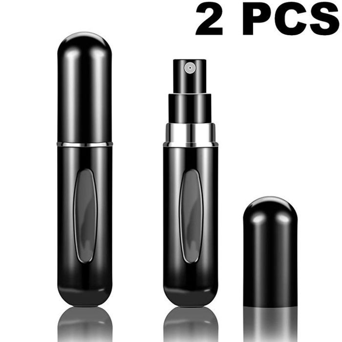 2 pièces atomiseurs de parfum, mini bouteille vaporisateur rechargeable portable, réutilisable