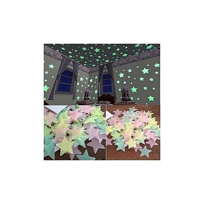 Étoiles Lumineuses - 300 Pièces Bleu, Vert et Rose