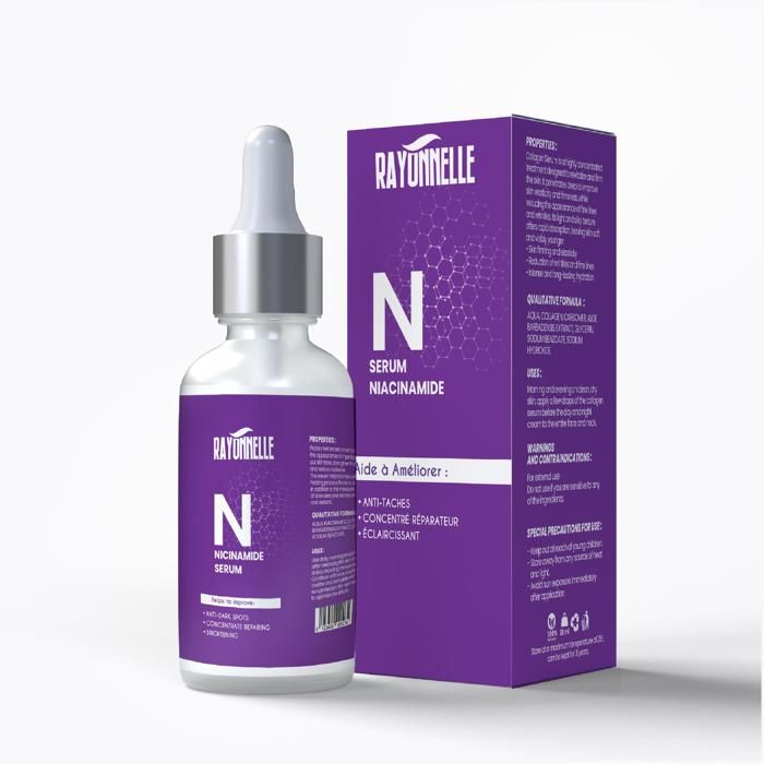 Sérum Niacinamide - RAYONNELLE - 30 ML - Hydratant - Réduit imperfections - Éclat de la peau