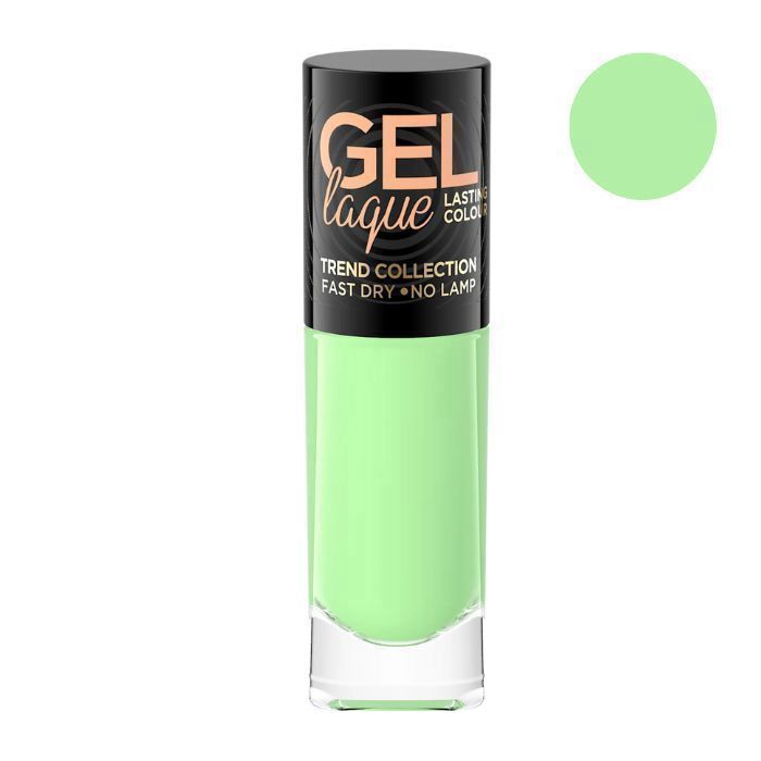 Vernis à ongle - EVELINE - Gel Laque 284 - 8 ml - Vert - Brillance intense - Tenue parfaite