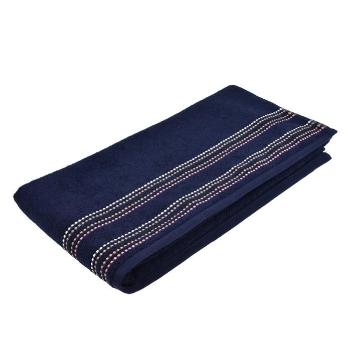 DRAP BAIN JACQUARD 100X150 BLEU MARTIA