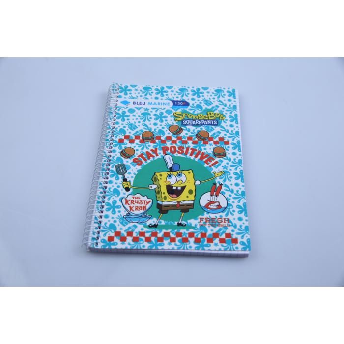 Carnet spirale - BLEU MARINE - N5 - 130 pages - 12x19 cm - quadrillage 5/5