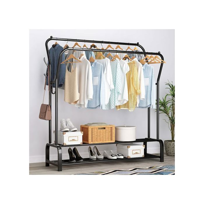 Porte-vêtement Étagère De Placard Support De Canne Et Chaussures Cintre