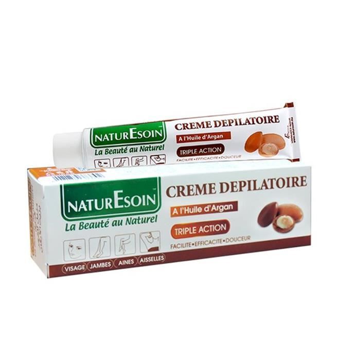 NaturEsoin Crème Dépilatoire à l'Huile d'Argan - 50 ml