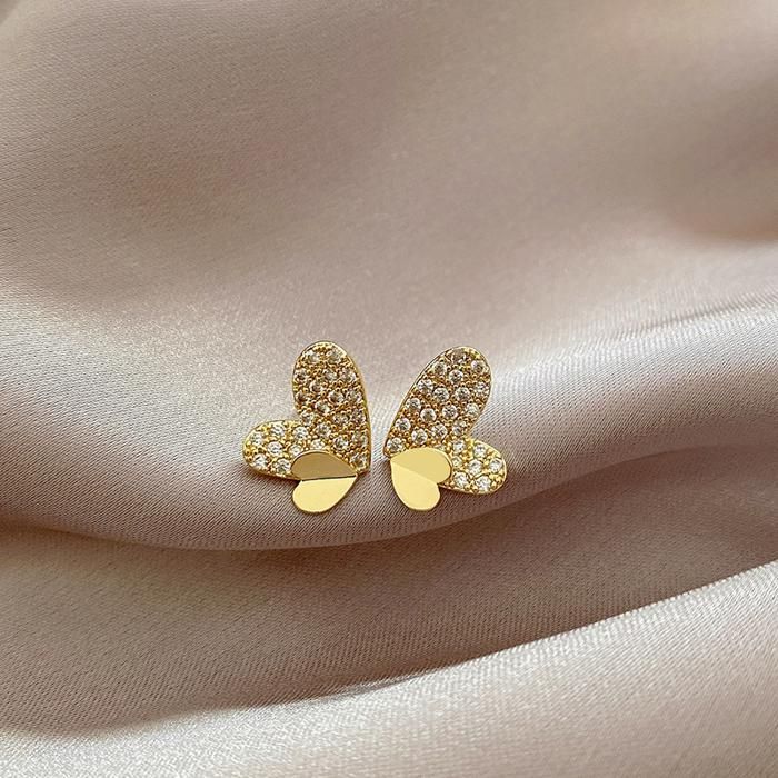 Clémentine Paris Boucles d'oreilles décorées forme de cœur - OG020