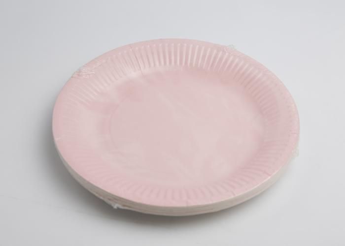 Assiettes en carton - Non spécifié - 23 cm - Rose - 20 pièces - Haute résistance