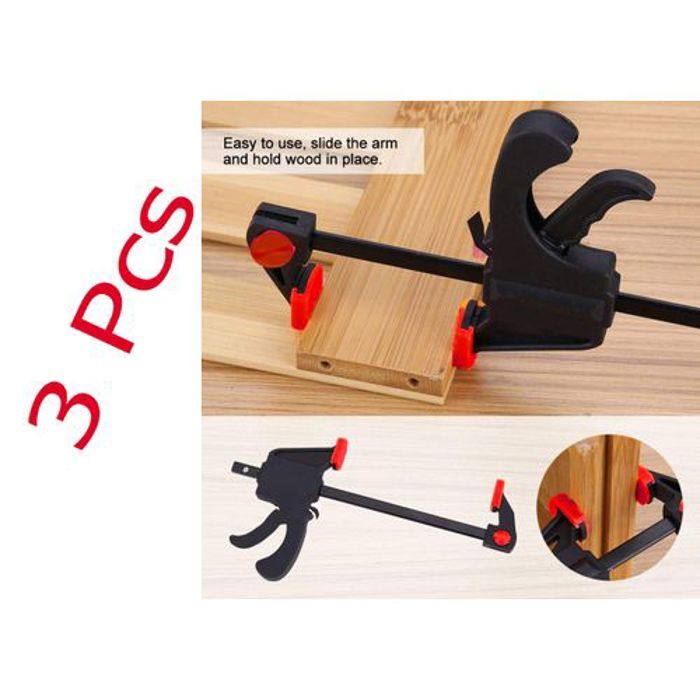 X3 Pince à bois Clamp F Pince rapide Cliquet Serrage Pinces serre-joint F multi usage Outil Bricolage