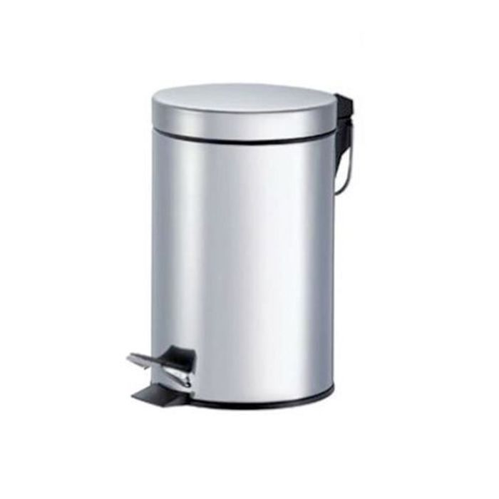 Poubelle en Inox chromé avec pédale 5 L seau amovible déchets