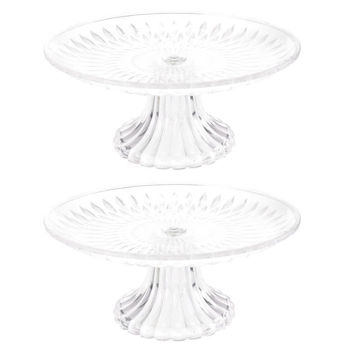 Plat de service - K1813-4 - 31x31x10 cm - Verre - Transparent - Non compatible lave-vaisselle