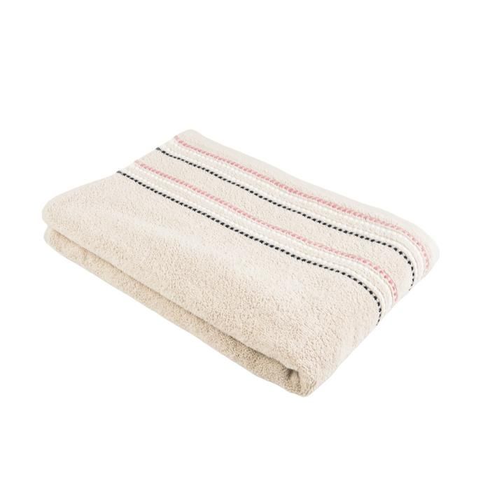 DRAP DOUCHE JACQUARD 70X140 CREME MARTIA