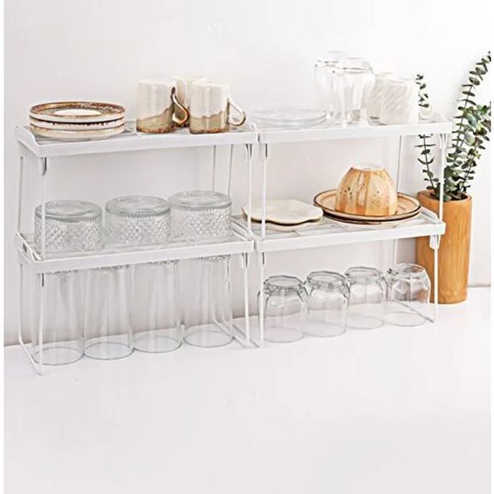 4 étagère d'évier de cuisine rangement réglable accessoires de cuisine PLASTIQUE
