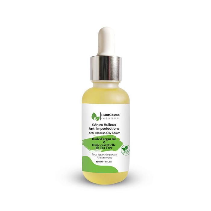 Sérum Huileux Anti-Imperfections - PLANTCOSMO LABORATOIRES - 30 ml - Huile d'argan - Vitamine C - Tea tree