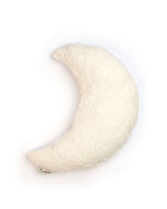 Coussin Lune Sherpa Ivoire