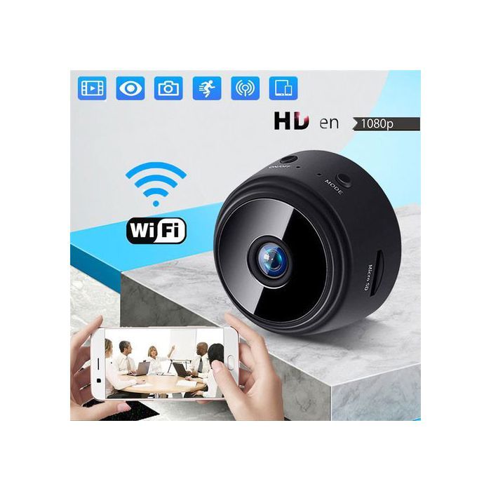 Mini Caméra Surveillance WiFi Full HD 1080p Caméra de Sécurité Detection Mouvement Vision Nocturne