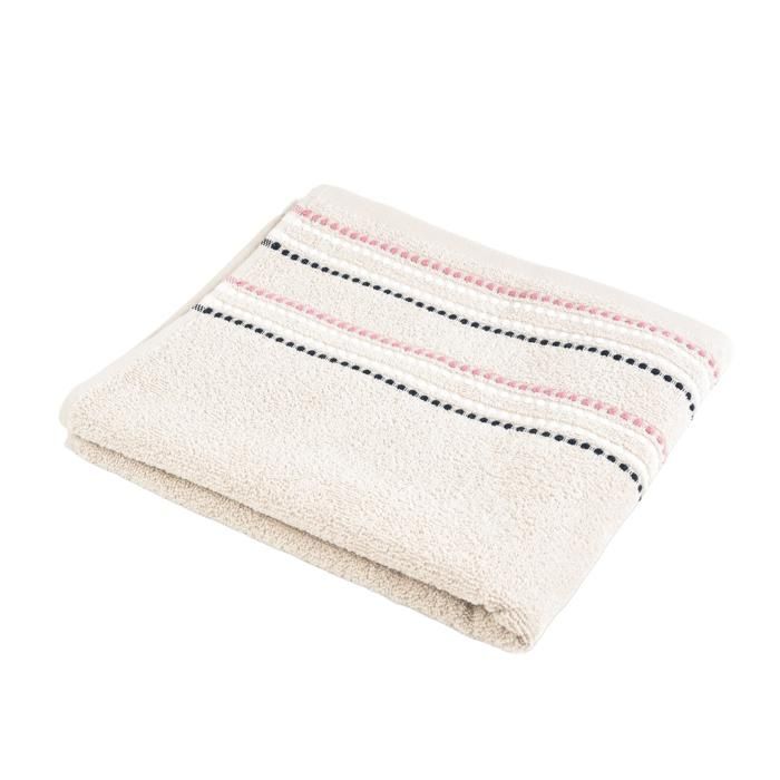 SERVIETTE JACQUARD CREME MARTIA 50X90 - 360 G