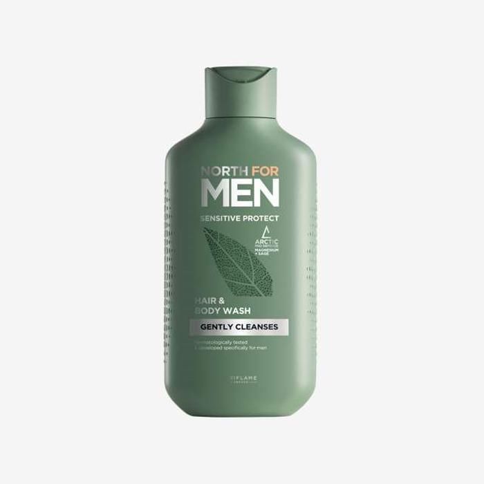 Nettoyant pour le corps et les cheveux Sensitive Protect North For Men 250 ml