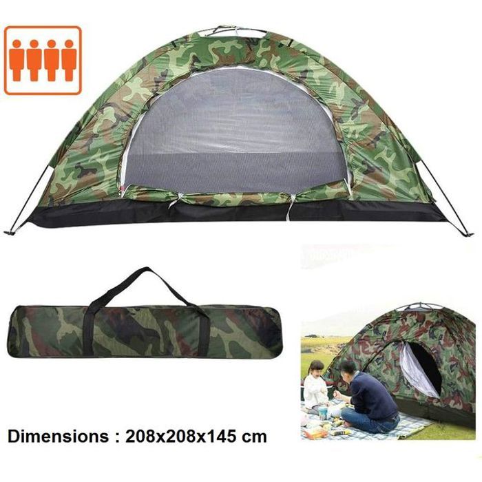 Tente de camping étanche pour 4 personnes pour la plage et la randonnée