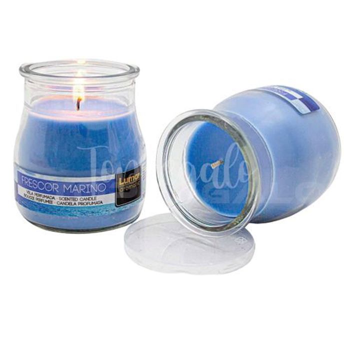 Lumar aromatic bougie parfumée en verre fraicheur marine – fabriquée en europe