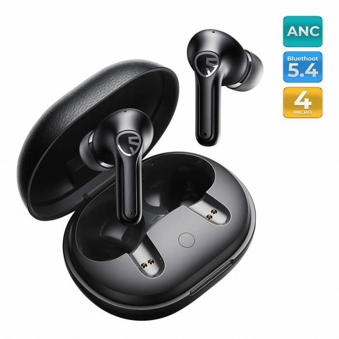 Écouteurs sans fil - Soundpeats - T3 Pro - Bluetooth 5.4 - 28 heures de batterie - IPX4 étanche