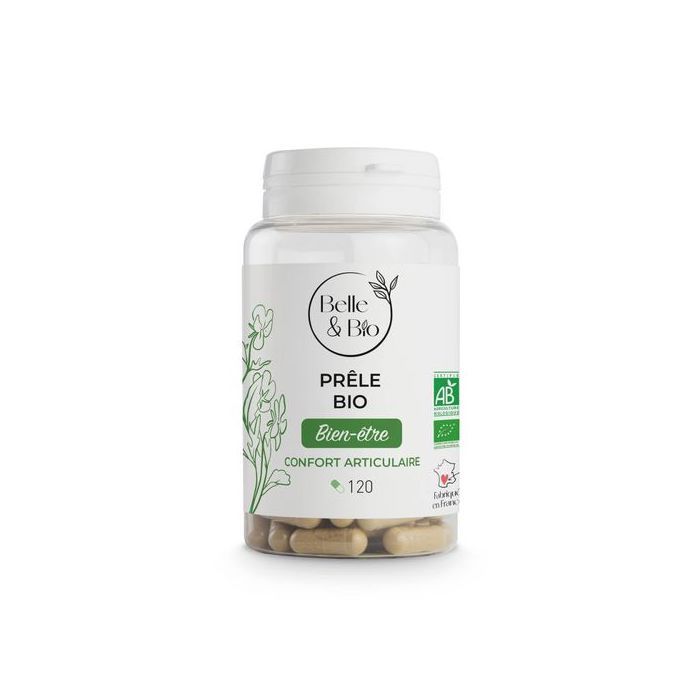 Belle&Bio Prêle Bio certifié Ecocert - soulage articulation sensible - 120 gélules - Made in France