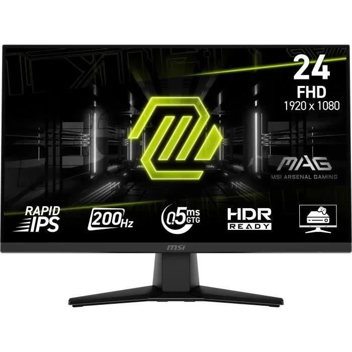 Skärm PC Gamer - MSI - 24" - FHD - 200Hz - IPS-panel - 0,5ms - MAG242F