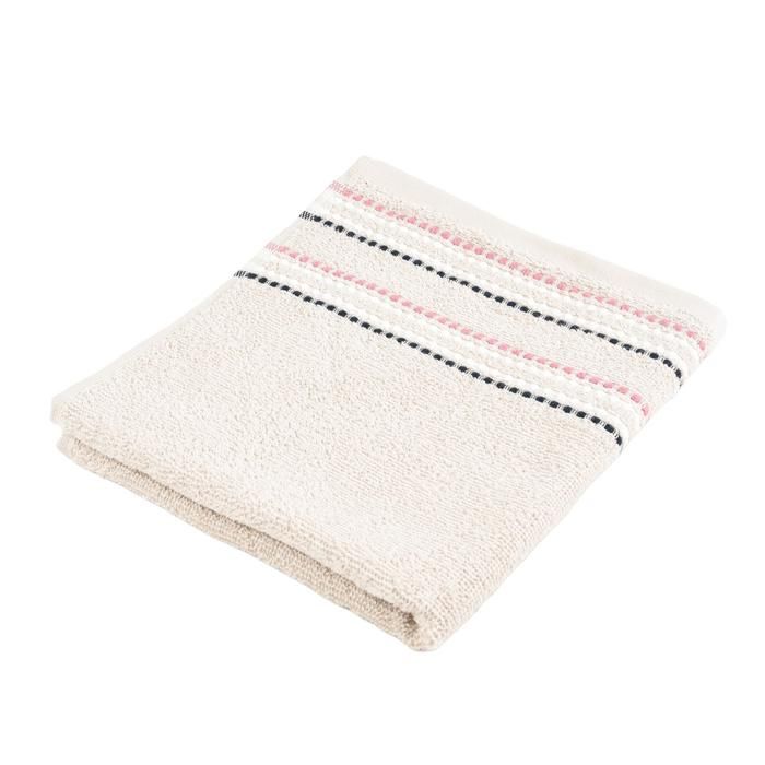 SERVIETTE MAIN JACQUARD CREME MARTIA 40X70 - 360 G