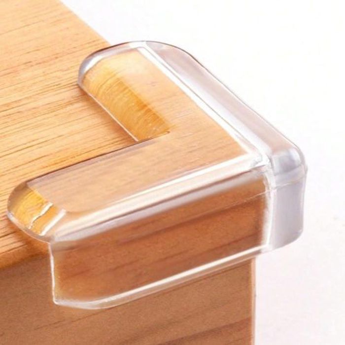 12 pièces Protecteur de coin de table transparent simple