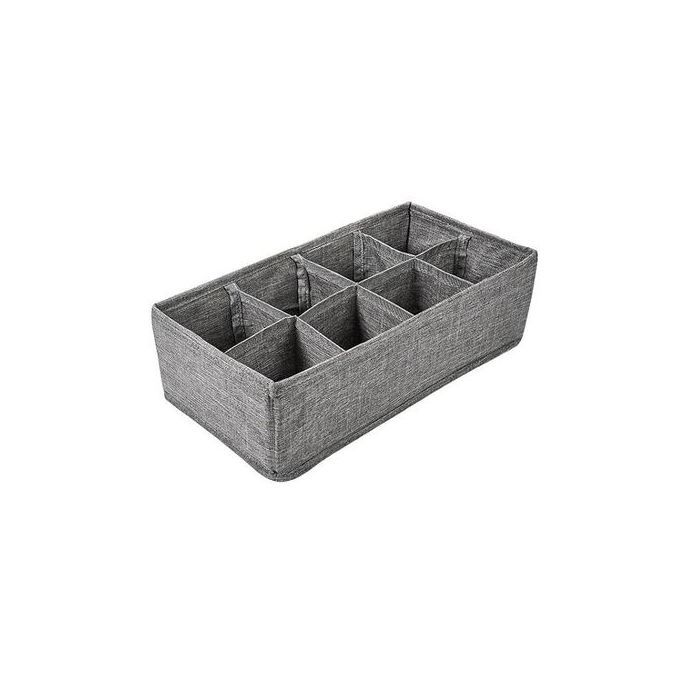 Organiseur de chaussettes, sous-vêtements et cravates/ boîte de rangement à 8 compartiments pour tiroir