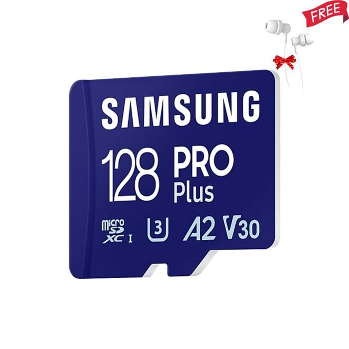 Carte Mémoire Samsung 128 Go Pro Plus + Écouteur Gratuit