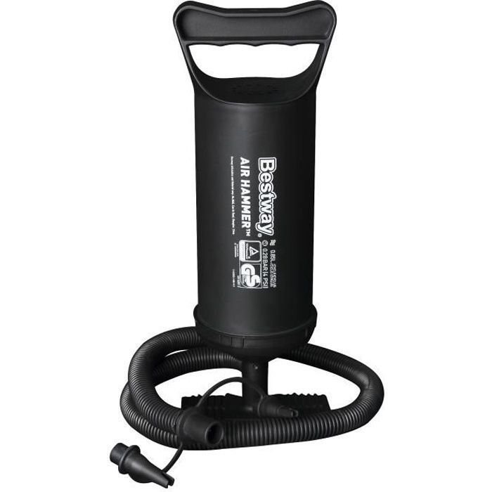 Pompe à air manuelle - BESTWAY - Mini Air Hammer - 2x 860 cc - 30 cm - 3 embouts