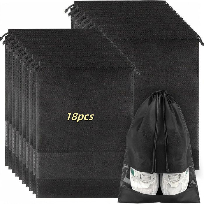 Sacs à chaussures - ADZA - 18 Pcs - Tissu léger - Fenêtre transparente - Pliable