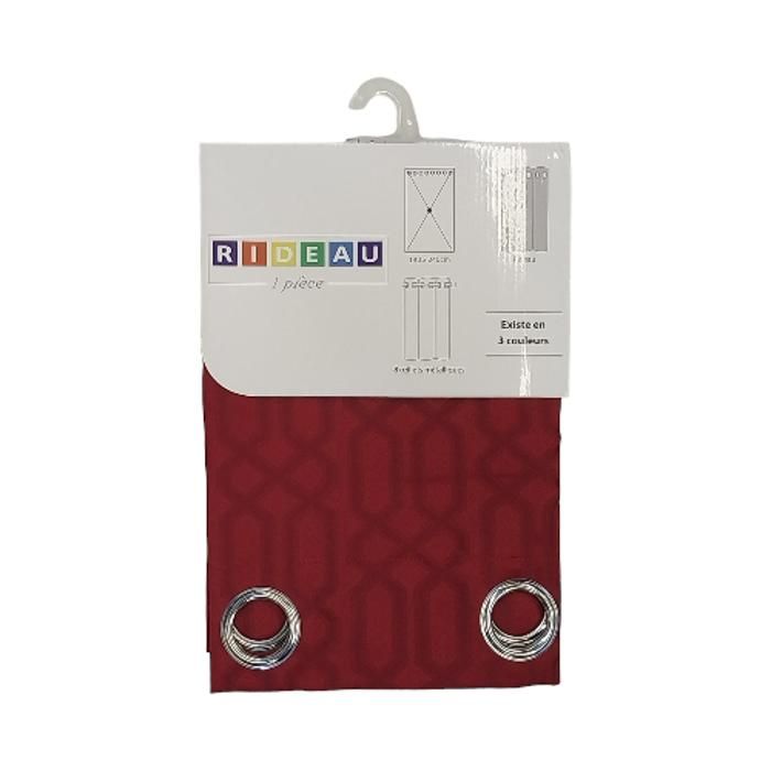 RIDEAU  IMPRIMÉ  NK49209 140X240CM 140GSM-Rouge