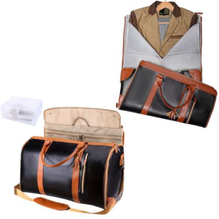 Sac de voyage - MARQUE - Pliable - Cuir PU - Noir - Mixte