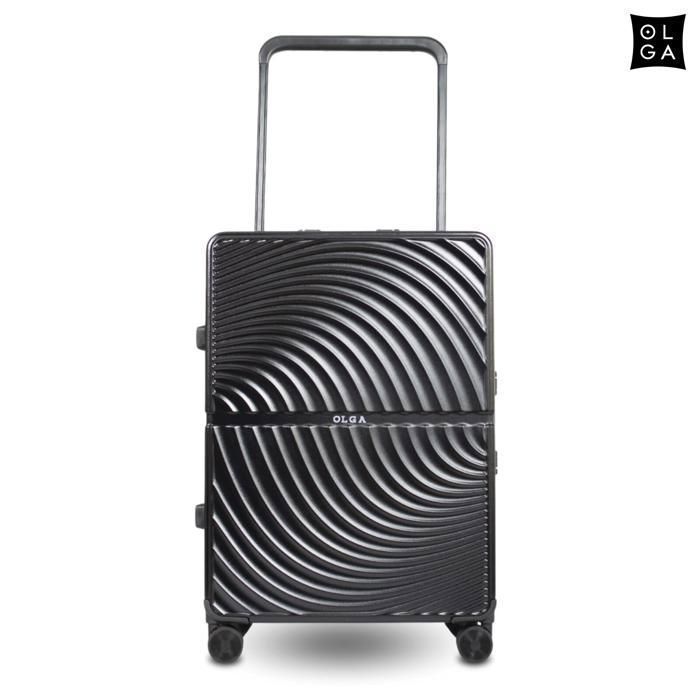 Valise - OLGA - Travel - Moyenne - Noir - 4 roulettes - Imperméable