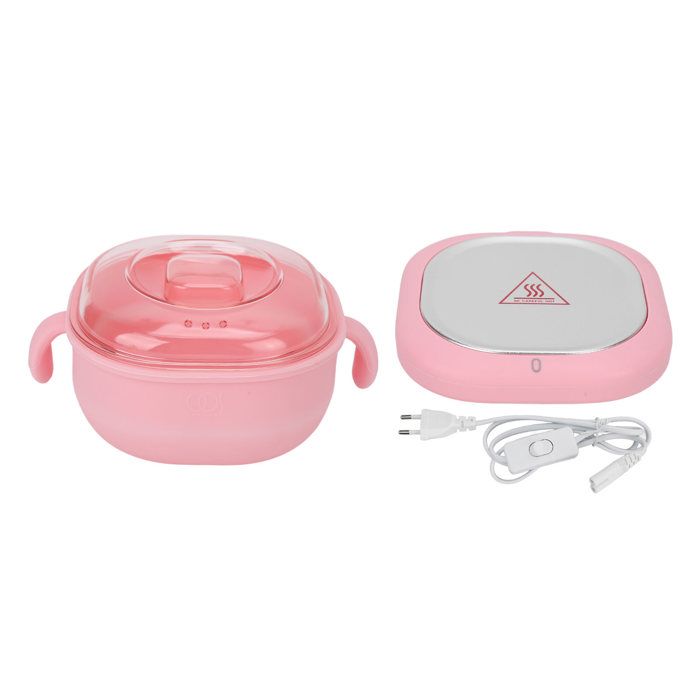 Machine à chauffer la cire - Rose - 400 ml - Chauffe-cire rapide - Prise UE 220-240 V - 100 W