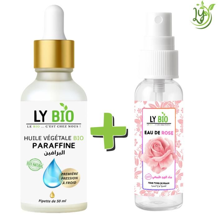 Soin - LYBIO - Pack Huile Paraffine 50ML + Eau de Rose 100ML - Hydratant - Mixte - Bébé