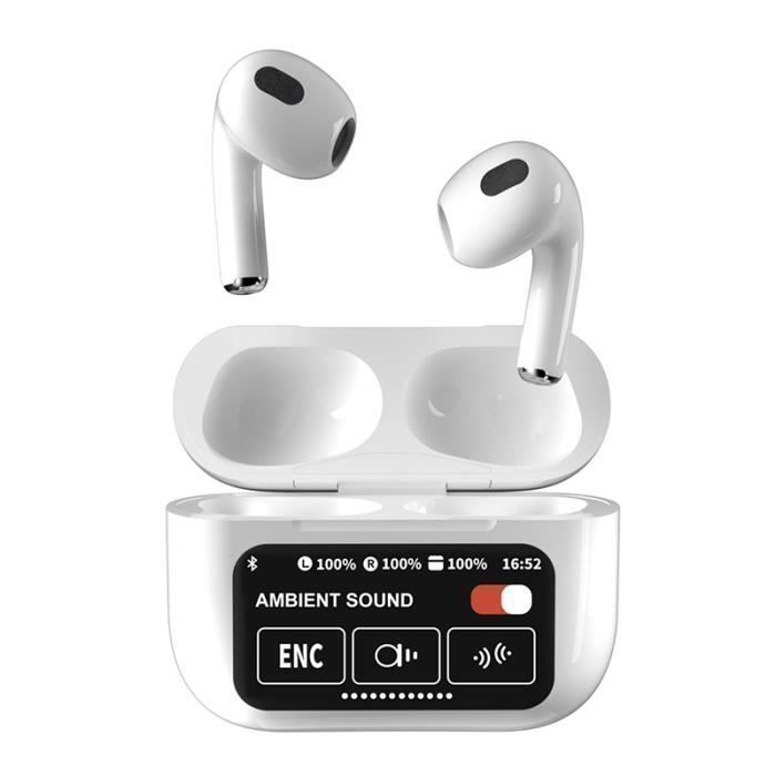 Écouteurs - W10Pods - W10Pods - Réduction de bruit - Bluetooth 5.4 - 12 fonctions