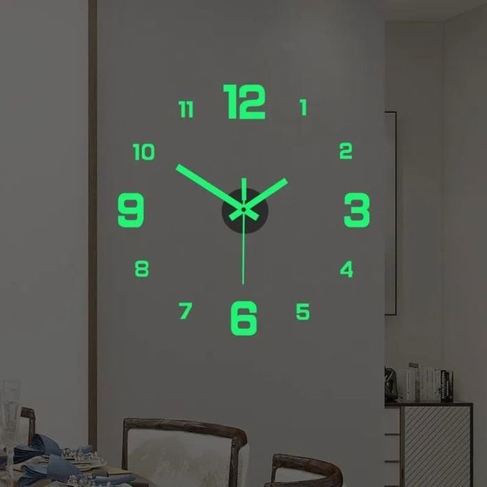 Horloge murale numérique grand format 3D Shoe Simple Créative,Autocollant Mural 40/40 cm