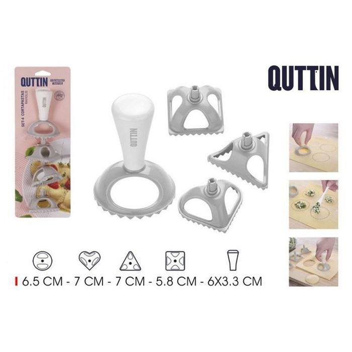 Moule à Ravioli - BQ - 4581 - Plastique sans BPA - Compatible lave-vaisselle - 4 formes incluses