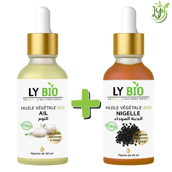 Huile - LYBIO - Pack Huile Ail et Huile Nigelle - 50ml - Hydratant - Tous types de cheveux