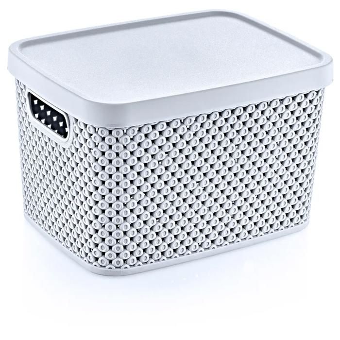 Panier à linge diamant avec couvercle 13L