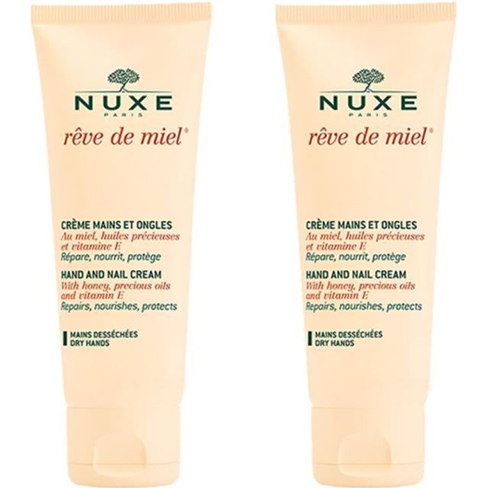 Crème Mains et Ongles - NUXE - Reve de Miel - Lot de 2 x 50ml - Non gras - Nourrissante - Réparatrice