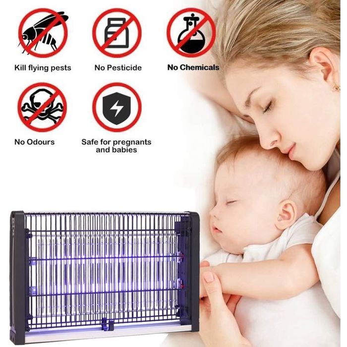Lampe uv anti-moustiques électrique 2w pour chambre à coucher, jardin