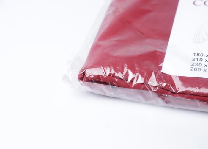 DRAP PLAT POLYCOTTON 180x240 BORDEAU