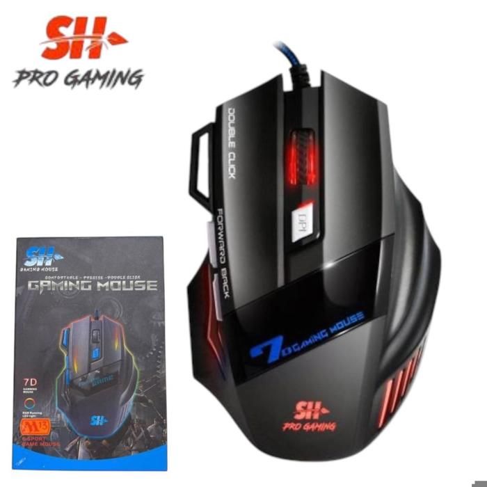 Souris gaming - SHTEL - M13 - Filaire - Laser/Optique - Noir