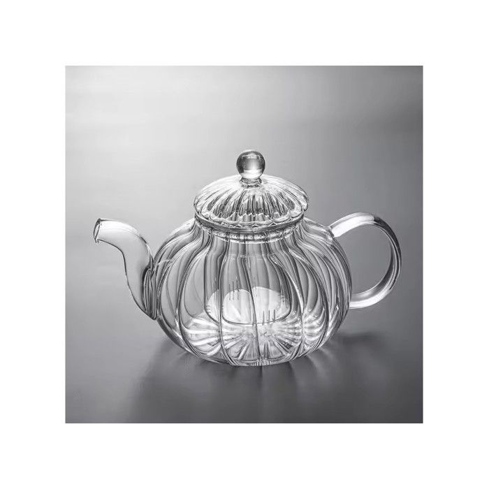 Théière en verre - Acacia - 600ml - Filtre en verre - Transparent - Résistante à l'humidité