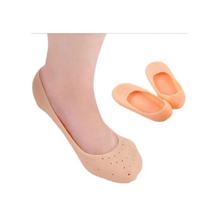 Chaussettes de pied anti-sèches, Silicone protéger les semelles talons
