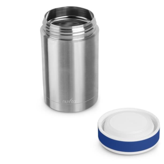 NUVITA Boîte thermique alimentaire en acier inoxydable avec sac de transport - Bleu